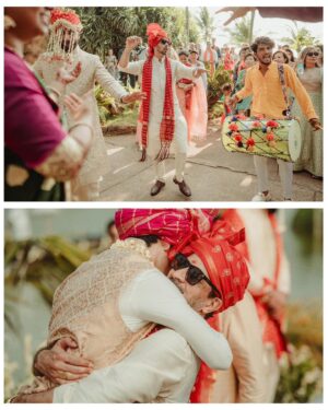 Tahir Raj Bhasin Instagram - दूल्हे का सेहरा✨🧿
Bhai ki Shaadi 
.
.
@mintblushdesigns @stylisttsahilgulati @niddhii_jain 
#TanMel #GreatIndianWeddings #Kerala