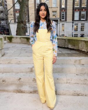Taj Atwal Instagram - PAUL & JOE AW23 for London Fashion Week • Congratulations on a stunning collection and thank you for this super fun look featuring my favourite flower• I have a meadow tattoo filled with daisies on my arm!