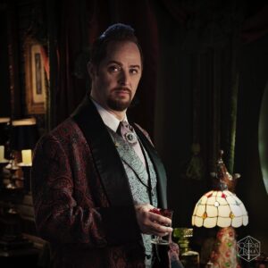 Taliesin Jaffe Instagram - The Lightkeeper is staying on the outskirts for now. Instead, I’ll be  introducing you to this charming gentleman and the most delightful dinner companions one could hope for. Do stay for cocktails with the Circle of the Crimson Mirror. @voiceofobrien @aimeecarrero @imarispeaks @alexanderward777 @critical_role #candella
