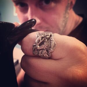 Taliesin Jaffe Instagram - Ring of Guiding Phoenix gifted by Zelda Stoutmaid. Thanks @emmafrost91 !!