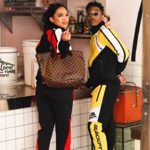 Tallie Brinson Instagram - JANELL~ LE ON 🎶 I always feel like, somebodies waaatching meeee….. 

#Nopictures jk get your shot, we love it

📸 @claudio.a.robles 
👕@blackpyramidofficial 

#Couplegoals #love