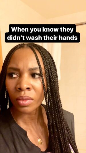 Tamberla Perry Instagram - I'm not sure we can remain friends! 
Who else listens for the faucet? 😂🤷🏾‍♀️
Cmon Adults!!

#fridayhumor #hygiene #reallife #reelinstagram #justnasty #fyp #comedy #funny