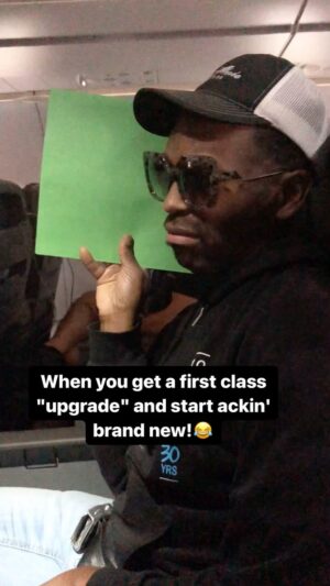 Tamberla Perry Instagram - People get on my nerves!!😂😂😂 And by people I mean  my husband @hereiskevindouglas 😂😂

Gone ask me "why are they walking so close to me?"😂😂

#newlevel #upgrade #americanairlines #funny #comedy #marriagehumor #husband #wife #forlife #reelsinstagram
