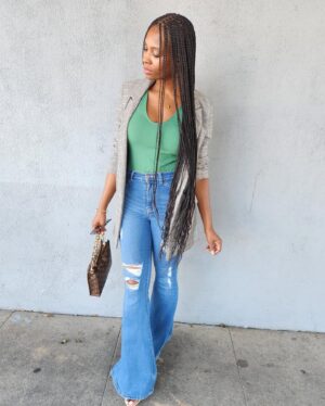 Tamberla Perry Instagram - A lil Friyay fashion for ya..
braids by @shawnna818 
📷 bryan leder 

#fridayfashion #bellbottoms #stylish #styledbyme #fashion 
#fashionforward #fashionista
