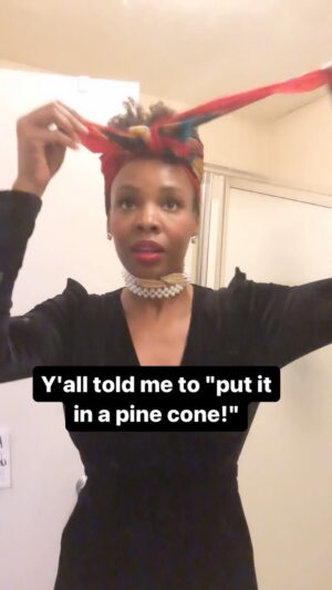 Tamberla Perry Instagram - The Internet is fired!!😂😂
Makeup done, uber waiting.. last step, "take it out of pine cone and go! ". I'm done witchall!!😂😂😂

guess i'll try a twist out next!!🙄

Y'all tag some products that will help ya girl 
😂

#surprisesurprise #naturalhair #pinecone #washandgo #naturalhairstyles #jokes #funny #laugh #twistouts  #actress #hairgoals
