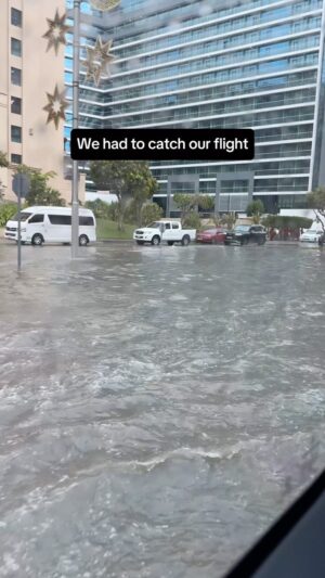 Tan Jian Hao Instagram - never thought I’d be caught in a flood in Dubai. Apparently it’s the biggest storm in 75 years 🤯 at least we can swim lol