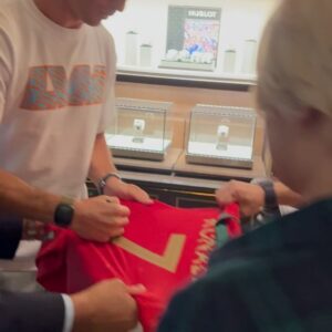 Tan Jian Hao Instagram - My wife woke me up this morning and brought me to meet @cristiano. I’m starstruck. Thanks for arranging @kimlimhl ❤️ this is the craziest birthday gift