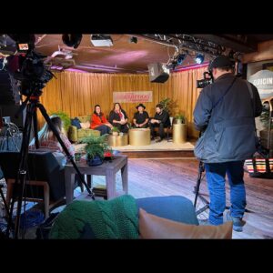 Tania Larsson Instagram - It was an honour to be there for my love @razellebenally on her press stop at the @hollywoodreporter for the documentary series “Murder in Big Horn” she directed with @themillenniumgalkin for @showtime. The world premiere is happening tomorrow morning (01/22/23) at @sundance film festival at the iconic @egyptiantheatrepc 

The portraits were done by the talented and kind @justinbettman who made them all feel comfortable in front of the camera and really honoured them and the important work they are bringing forth for the world to see.

Razelle is wearing @tania.larsson custom handmade bison horn, gold and diamonds earrings with a 14k gold dentalium shell necklace. Hat by @apachehatco