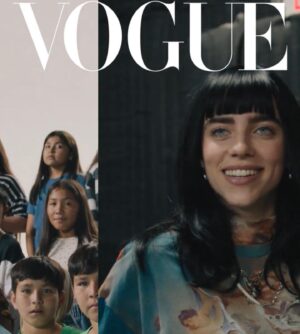 Tania Larsson Instagram - When Gwich’in & Lakota model and activist Quannah Chasinghorse gives her favourite dentalium shell necklace you made to Billie Eillish on a Vogue shoot!! ❤️

 @quannah.rose told me she wanted @billieeilish to have something from us ❤️

Gwich’in adornment as a physical reminder of our history, beauty & culture. A reminder that we need to protect the Arctic!

Make sure to watch the full video on @voguemagazine such inspiring words by all the people featured with Billie on this digital cover shoot.

Quannah is wearing:
-  top by @j.okuma
- a necklace by @ataumbimetals
- layered with a dentalium and silver necklace by me
- earrings by @dentalium_by_d
- septum ring by @ivory_and_oak_

#quannahchasinghorse #voguecover #billieeilish #gwichinadornment #dentalium