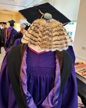 Tania Larsson Instagram - This is my love Razelle Benally graduating from NYU Tisch with her MFA this past month!

I’m extremely proud of her massive accomplishment not only did she survive the pendemic while in graduate school but she also had to work full time in two jobs as a writer on Dark Winds, and a director for the @showtime documentary series Murder in Big Horn while a full time student to be able to graduate.

She was nominated by her faculty with the honour to lead them during the salute ceremony as the banner bearer for the Maurice Kanbar Institute of Film and Television. She was also recognized in the speech of the president of her school during the ceremony and we screamed way too loud in joy when we heard her name out loud!

You can count on your fingers how many Indigenous people have graduated from this prestigious program and I’m so proud of her for honouring her gifts and working so hard for this accomplishment. I would also like to thank the faculty who saw her talents and pushed her to get even better!

Congratulations my love for graduating with the class of 2023 💜💜 #nyutisch #nyuclassof2023