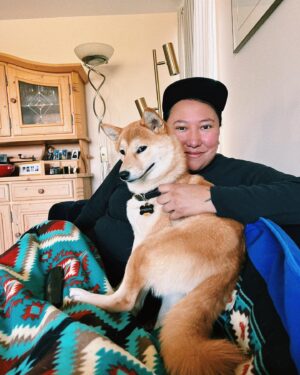 Tania Larsson Instagram - A year ago today we brought this sweet puppy home with us thanks to @razellebenally

She has completely changed our life for the better and made us a family.

We finally created her own account so that we can share all her adventures with you. And if you have pictures with her that you would like to share you can email it at Phezuta@gmail.com

Happy Adogtion Anniversary @Phezuta we are so happy we get to share our lives with you 🥰

#shibainu
