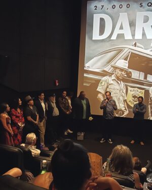 Tania Larsson Instagram - I’m so proud of my love! Last year, Razelle started working in her first writer’s room for the AMC TV series Dark Winds. I watched her work so hard while still attending grad school full time! ❤️

Razelle is a brilliant Writer and Director. It was so exciting to see her first mention in the Hollywood Reporter this week as one of the writers on the show.

My heart was so happy when she attended the Santa Fe premiere with her mom pictured with George R. R. Martin 🥰 it’s so special when our parents get to witness our accomplishments.