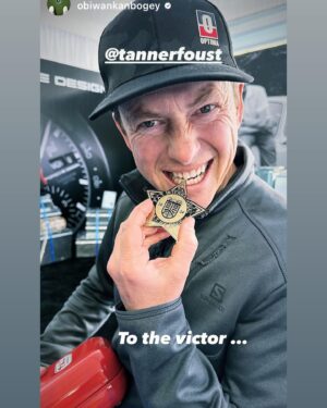 Tanner Foust Instagram - Wow!! A winners edition @porschedesign watch for fastest lap of the weekend!! So honored and stoked.  Congrats @blakewilkey357 on winning day two of the event, super impressive!  Thank you @vw , @fat.international , @yokohamatire and @vwr for making such an awesome machine, event and tires!  Will be back next year with something good!!