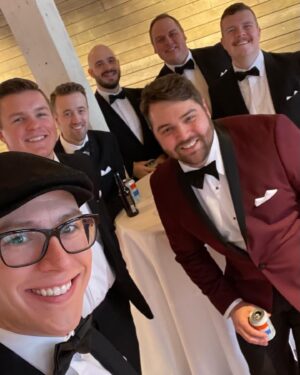 Tanner Wiseman Instagram - Celebrating my best buddy from college wedding today! Congratulations Chris and Hailey! So excited for both of you!!