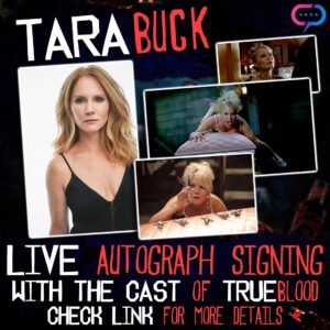 Tara Buck Instagram - Hey TRUEBIES, I’m super excited to announce that I’m joining some of my favorite TRUE BLOOD castmates for a mini reunion & LIVE ONLINE autograph signing event.  We have some really fun things planned and I’m hoping y’all will join us OCTOBER 28th @streamily.live Check out my store, purchase photos in advance and spread the word. LINK IN BIO 😱😱😱🩸