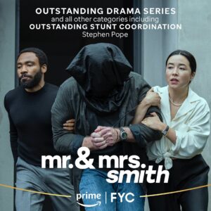 Tara Macken Instagram - FOR YOUR CONSIDERATION. Super stoked to be on the ballot for the Television Academy Nomination-Round voting! 

Stunt performers who are registered as Television Academy members are eligible to vote now. The deadline is Monday 6/24. Thank you for your vote!!
-
#mrandmrssmith #amazonprime #emmy #fyc #donaldglover #mayaerskine #amazonstudios #mr&mrssmith #stunts