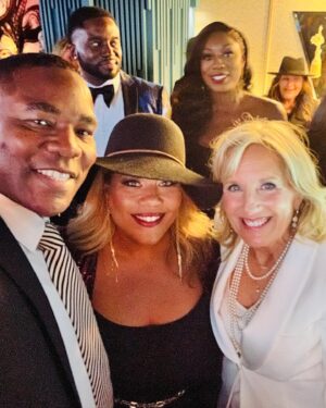 Tara Setmayer Instagram - What a pleasant surprise! Had an opportunity to chat with @flotus at the @elleusa #womenofimpact event in DC. I adore her. And she adores my husband. Dr. B got pulled away in the middle of talking to my husband to talk to Sen. Klobuchar but she came right back to chat with me and take some pics. I assured her @lincolnproject.us is committed to getting Biden re-elected and stop Trumpism. 🏴‍☠️💕💪🏽

Shout out to my girl @wendyosefo & her hubby for the photo 💣 🤣🤣
