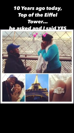 Tara Setmayer Instagram - 10 yrs ago today my love surprises me with a fairytale proposal at the top of the #eiffeltower 
Every year together gets better and better. 💕💕
#lovewins #love #parisengagement