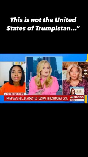 Tara Setmayer Instagram - 🚨 Trump arrest on Tuesday? My reaction to the #breakingnews today, Trump’s reaction and GOP leadership’s subservience. #msnbc