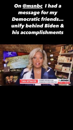 Tara Setmayer Instagram - On @msnbc I had a message for my Democratic friends. Stop denigrating Biden and stay on message unified behind him and his accomplishments.  Oh , and the GOP can’t be saved. #happy4thofjuly