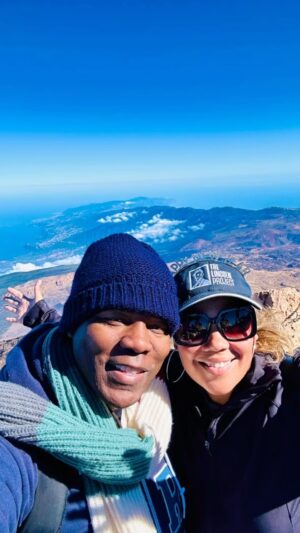 Tara Setmayer Instagram - Starting off 2024 on the top of a volcano, 12,198 ft up. The highest peak in Spain, 3rd largest active volcano in the world. 

We came to the Canary Islands specifically to traverse Mt. Teide and we DID IT! 
It was incredibly difficult physically but we conquered it and it was breathtaking. It’s like another planet up there. 

We’re ready to take on anything that comes our way in 2024!!! I dedicated this achievement to our fight for democracy!