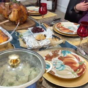 Tara Setmayer Instagram - So much to be thankful for!!
The first Thanksgiving in our new house! 🦃 
As always, we had a blast. 

Mom got her groove on. She’s the best! 
My husband is hilarious & took his infamous “Mac & Cheese dance” to another level. 
@tarastikicat had his seat at the table as always. 🐱 
And dinner was a success! 
Wishing everyone a Happy & Blessed Thanksgiving!!!