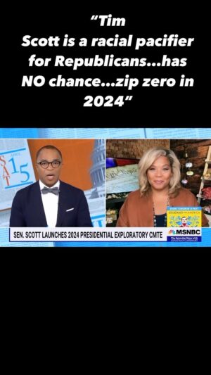 Tara Setmayer Instagram - I had a few things to say about Sen. Tim Scott and his 2024 ambitions. This guy is nothing but a racial security blanket, a pacifier for Republicans. He’s milquetoast and not ready for prime time to take on Trump. @weekendcapehart