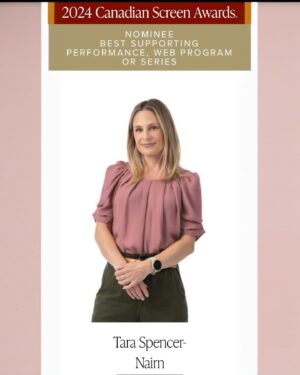 Tara Spencer-Nairn Instagram - This was a very nice surprise this morning, thank you so much @thecdnacademy 🥰

I am honoured to be the supporting to the amazing @seantowgood who never ceases to blow my mind! I talk about creating things….while he just does it! His talent, his drive, his hustle - I bow down sir 🔥💅. 

Mad love to @longhopemedia for inviting me to be a part of @youre.my.hero.show - I have loved every single second of it!!!! 🥰💗

If you haven’t already watched it I truly do hope you take the time to head over to @cbcgem and give it a watch. I think it’s pretty damn awesome.

#canadianscreenawards