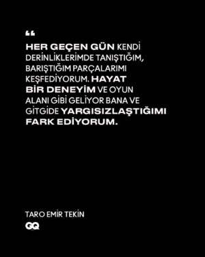 Taro Emir Tekin Instagram - “Benim annem ve babamla ilişkim bir dosttan ve anne babadan öte bir yerde, onlara hiç yalan söylemedim ya da bir şeyler saklamadım onlardan. Dolayısıyla son derece dürüst bir iletişim dili oluştu aramızda. Çocukluğumdan beri hiçbir zaman beni bir başarı ile sınamadılar ve tek söyledikleri şey parmak izimi bulmam gerektiği oldu. Bizim ailemizdeki herkesin geldiği yerlere kendi emekleriyle geldiğini ve kendi yeteneğimi keşfedersem bu hayattaki amacımı bulacağımı erken yaştan anlamamı sağladılar.”

Hayat onun için bir oyun alanı: #MenoftheYear Yılın Stil Sahibi Erkeği #TaroEmir röportajı #GQMOTY sayısında raflarda. 

Röportaj: @denizbulutsuz
Fotoğraf: @erdi_dogan
