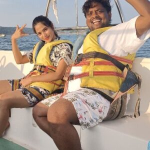 Tasty Teja Instagram - Water games with @subhashree.rayaguru 
Full video in TastyTeja YouTube channel