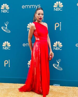 Tawny Cypress Instagram - What a magical evening!♥️💃🏽Congratulations to everyone nominated and to those that won!❤️
Thank you to the most amazing glam team! Y’all really made gal feel and look🔥🔥

•Hair: @TedGibson
•Makeup: @ShaDaraHolmes.mua 
•Stylist: @CharlieBrianna
•
•
Dress by @GemyMaalouf 
Earrings by @StephenSilver 
Shoes: @louboutinworld 
Bag: @alexandermcqueen 
•
•
📸: @kelsey_hale ❣️
•

@Televisionacad @showyellowjackets
@showtime
@wolfkasteler

#emmys2022
#emmys
#yellowjackets 
#tawnycypress