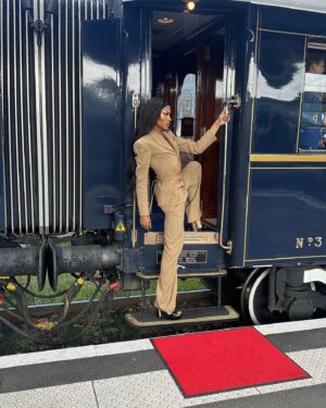 Tayce Instagram - an unforgettable trip on the @vsoetrain orient express from paris to my first time in venice! best vibes with the best people! j’adore my @jeanpaulgaultier family 🌹merci #bescandal