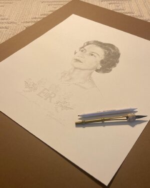 Taylor Black Instagram - So proud of my talented other half, @blivblack ! 👨🏻‍🎨 Yesterday, we had the pleasure of visiting the @themorganlibrary NYC, where the study of Brad‘s intimate 24k gold point portrait drawing, commissioned for King Charles III of the late Queen Elizabeth II by Christopher Hyland, now resides in @themorganlibrary ‘s collection! 

This year has been exciting with acquisitions of Brad’s work by the British Royal Collection, the  @peabodyessex Museum, the @themorganlibrary , and the collections of loyal patrons and dear friends. Endlessly proud of you @blivblack 😘, excited for what’s next! 🥳