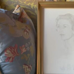 Taylor Black Instagram - (Proud wifey post 🥰)
Last year this time, Brad was commissioned to make an intimate portrait of the late Queen Elizabeth II in her youth for His Majesty King Charles III.  He made the portrait using a nearly extinct technique, 24K gold point drawing on a prepared ground of crushed bone & rabbit skin glue (crazy, I know! 😅). Word came earlier this year from the Joint Principal Secretary to the King at Buckingham Palace that the work was safely received & now exists in the Royal collection in England 😊.

It was so cool to see the correspondence to HRH King Charles III on the Buckingham Palace stationary. My heart skipped a beat! 

We were so bummed that the Queen passed away during this time last year, as the original portrait commission was to be done from life, but it’s an amazing step nonetheless for @blivblack , who never ceases to amaze me with all his talents 🥰❤️ 

Thank you to @christopherhyland for making this happen, & for being such a wonderful person 🤍
.
.
#portraiture #bradlivingstoneblack