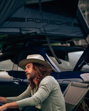 Taylor David Instagram - You don’t have to go far in life, to go up in life. (But a Bodhi and a Porsche helps with the journey ;)

@porschecanada 🇨🇦 Morning Glory Farms 

#75YearsPorsche #DrivenByDreams #SoulElectrified #Taycan4SCrossTurismo