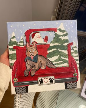 Taylor Foster Instagram - My first Christmas with the Critelli’s and Wrigley’s on the east coast. Enjoyed some painting, amazing food, doggy cuddles, and lots of hot beverages!! Love spending my holiday with my person @critellikyle ❤️