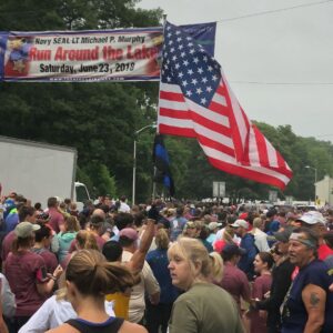 Taylor Kitsch Instagram - Humbled today. What an amazing community in Patchogue. Thousands showed up in support of Mike Murphy, the fallen, those who continue to fight and of course the families and all first responders. Lucky to have been a part of telling the story of #operationredwings and in particular being taken in with the whole Murphy family. So thank you to all the people and families I met today for supporting and kind words. 
Lookin’ forward to next year!
@runaroundlake 
#veterans 
#mikemurphy
#stillwannabeonyou
#lonesurvivor