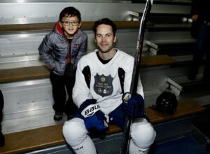 Taylor Kitsch Instagram - Great weekend and amazing afternoon w @rmhnewyork and thank you @mdceleste for not making me a healthy scratch in the game @faceofftofightcancer ....
What an amazing group of people on the ice and most importantly the families off of it. Truly inspiring. I also received a bat mobile this year to go with my Batman in my bag...(thanks Dillon..pictured)Batman was often complaining he was walking WAY too much:)
This event has grown each year and after winning the mvp, I fully expect a ‘k’ on the Jersey next ;)
Thank you for having me.
#1G1A 5
#ivotedformyself300 times
#skateforacause
#thanksallwhoserveandtheirfamilies
#blowoutW 
#untilnextyear