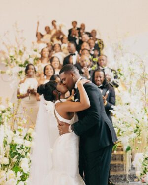 Taylor Polidore Instagram - HUSBAND AND WIFE. 

Venue: @mfahouston 
Wedding Planner: @aislerunners 
Photographer: @photosbyreem 
Dress: @byheirofgrace 
Tux: @tailoredstandard 
Decor/Florals: @plantsnpetals 
Lighting Design: @360avdesign 
Nails: @ocho.alley 
MUA: @enellemakeup 
Hair: @unbleavablehair