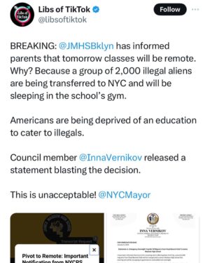 Ted Cruz Instagram - This is outrageous. Biden and Mayorkas are kicking American children out of the schools we citizens pay for in order to house illegal aliens. Our government is supposed to be of, for, and by the citizens of this country, but it’s clear this administration put citizens dead last.

In Biden’s America, illegal aliens > American children. It doesn’t get more disgusting than that. This is why the Senate must take up and pass my bill with @repmarcmolinaro , the Schools Not Shelters Act, which would prohibit any educational entity receiving federal funding from being used to house illegal aliens.

America’s schools are for America’s children, period.