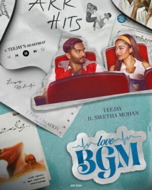 Teejay Instagram - 𝐿𝑜𝓋𝑒 BGM • A TeeJay’s Heartbeat 
𝘧𝘦𝘢𝘵𝘶𝘳𝘪𝘯𝘨 @_shwetamohan_ 🎤 

‘ I can’t thank you enough #ShwetaMohan 
Thanks for being so humble & kind. 
Proud to have recorded one of my fav all time singers!! In my song.’

Can’t wait to share this musical gift with y’all soon ! 🎁 🎵 

I am super happy to have produced this #MusicVideo under my production #TTimeCreation ! 

#ARRahman #Teejay #birthday #special 
#LoveBGM #Firstlook 🖊️ @viyaki_s