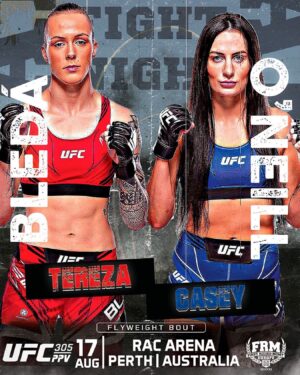 Tereza Bledá Instagram - We are pleased to announce that our Czech fighter, @bleda_tereza , is returning to the octagon for the upcoming @UFC event in Australia. 
After her performance in the previous fight, Tereza is determined to continue her winning streak by facing the scottish, Casey O’Neill.

With her unwavering dedication, Tereza is ready to shine in Australia and once again showcase her incredible skill and competitive spirit. Don’t miss this exciting fight and support Tereza on her path to anotare victory!

#frmfam #republicchezch #ufc