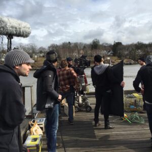 Tess Gerritsen Instagram - On the Rockport pier shooting "Island Zero!" First day of filming.