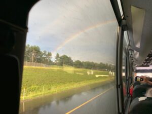 Tess Gerritsen Instagram - Had to spend 9 hours on a Greyhound bus after my Air Canada flight home delayed for TWO DAYS. Upside? Saw a gorgeous double rainbow thru my bus window.