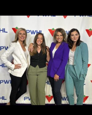Tessa Bonhomme Instagram - September 18, 2023 was a long time coming…but man was it worth the wait. 
.
It was a special feeling in Barbara Frum Atrium today.  Everyone came together.  All the television networks shared their talent, simultaneously aired the draft so all Canadians could watch, and knew that today was a MASSIVE day in women’s hockey (and sport) history and did it up to the nines. 
.
I felt a lot of love in that room, I wanted to hug everyone. I couldn’t stop smiling and haven’t stopped since I woke up this morning.
.
What a great freaking day.  I’m crying writing this (while smiling). This is just the best.  I don’t have the words, I just have all the feelings right now.
.
Shout out to everyone who made it happen, @jaynahefford I’m looking at you ♥️ The players who stayed committed, THANK YOU
.
Can’t forget my girl @alicia.nikole thanks for stepping up and doing my makeup along with many others at the draft. Thank you for making every side my good side, because we all know I didn’t wake up looking like that 😘