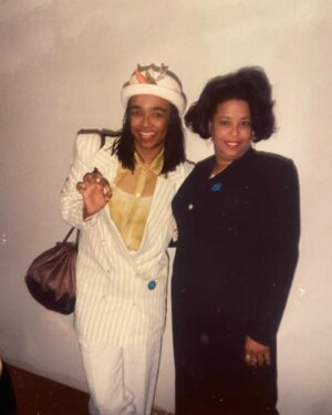 Tevin Campbell Instagram - Two pretty ladies. My mom and  @siedahgarrett back in the day