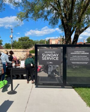 Theaster Gates Instagram - This past Sunday at Kenwood Gardens, we were grateful to welcome over 600 neighbors and friends to Sunday Service with @soundrotation. DJ Duane Powell’s celebration of House music and Frankie Knuckles’ legacy anchored a daylong program of grounding ourselves in the joy, care and fellowship of the gardens and one another. 

Thank you to @veryhumansocial and @camillekuth who started our day with a free flow. Camille’s yoga class opened us up to all the possibilities the day had to offer us.

Throughout the day, our garden fellows cared deeply and thoughtfully for the garden, ensuring that it is healthy and ready for visitors. Stay tuned for more information about our upcoming programs!