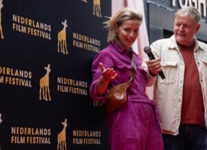 Thekla Reuten Instagram - There’s a cute lane in Utrecht where we Dutchies have our WalkOfFame… I am honoured to have a Golden Tile there now, a tradition when you have won the Best Actor Award. Thankyou very much dear @nederlandsfilmfestival  Thankyou @_martijn_dejong_ @awoooooh @oakmotion and the whole team for Narcosis. I hope people walking that street will see names of films and actors and decide to watch the films and celebrate storytelling! And for tonight: a very brilliant opening of the 2023 Festival with SweetDreams! #storytelling