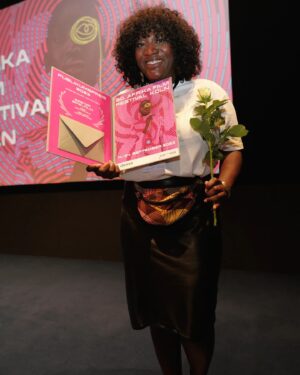 Thelma Buabeng Instagram - I am still overwhelmed and so grateful for @afrikafilmfestivalkoeln and our screening of @clashingdifferences

It was my first time watching our movie with audience and their reactions went beyond my imagination and I really mean beyond. 🖤🙏🏿🖤
 
Thanx to everyone @afrikafilmfestivalkoeln for taking so good care of us at your wonderful festival.

WE WON THE AUDIENCE AWARD. 🖤💃🏿🖤

THANK YOU SO MUCH 🖤🙏🏿🖤

Jollof Tshirt @afayo.thelabel 🖤🙏🏿🖤

#afrikafilmfestivalköln #clashingdifferences #wewon #audienceaward #thankyou 
🖤🖤🖤🖤🖤🖤🖤🖤🖤🖤🖤🖤