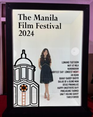 Therese Malvar Instagram - The Manila Film Festival premiere night 🎭 

Grateful to be part of direk Pepe Diokno’s amazing film, LUMANG TUGTUGIN. Huhu kaiyak, direk @pepediokno! 

Watch our film, plus all the other amazing shorts, from June 5-11 in participating Robinsons Movieworld cinemas! Sa Set B kami!